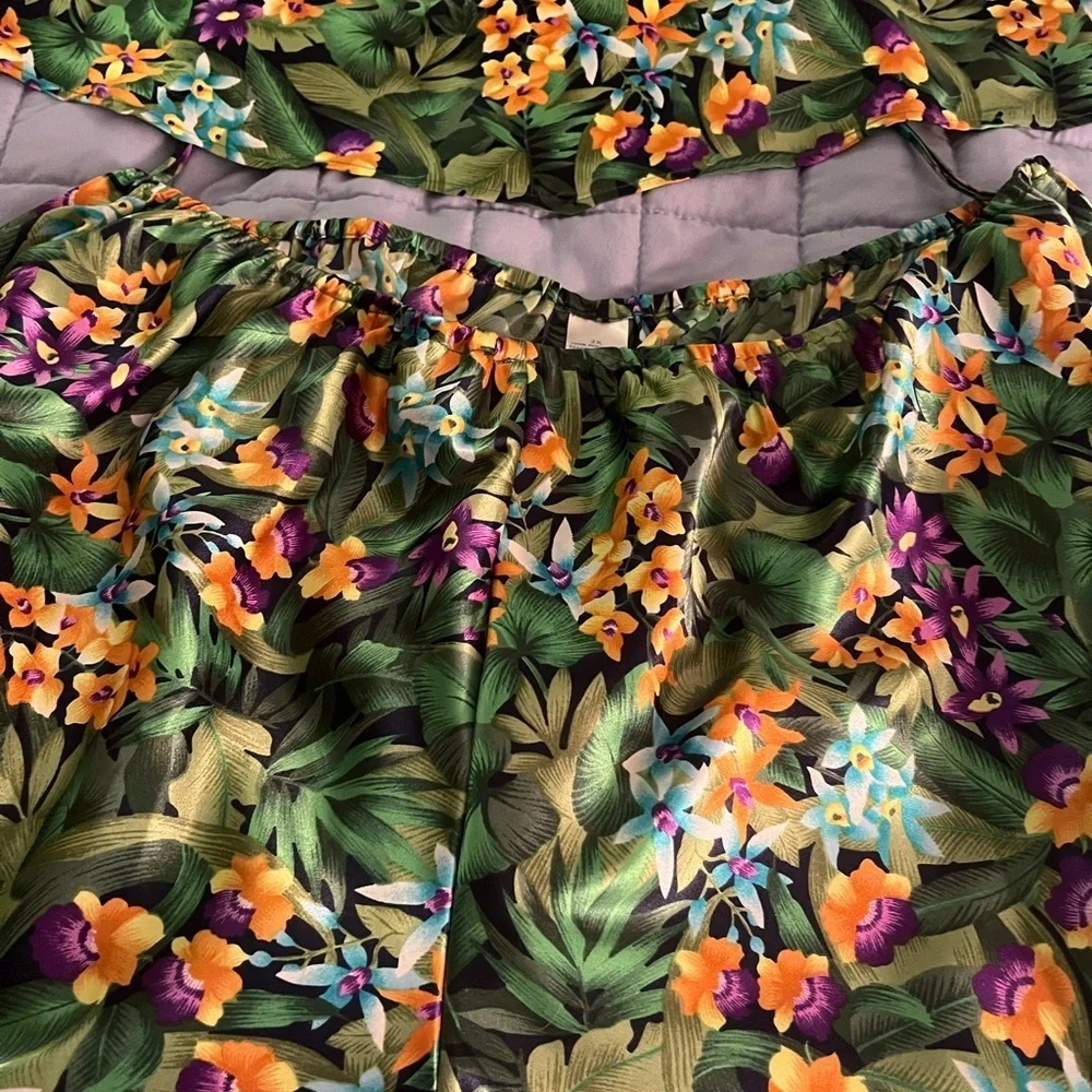 Cabernet Sleepwear Robe, Shorts and Top Womens 2X